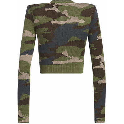 adidas Ivy Park Ribbed Long Sleeve Top AOP Camo