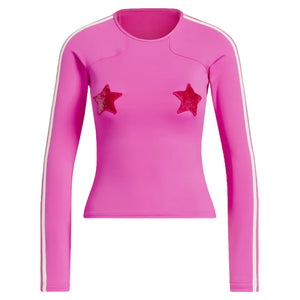 adidas Ivy Park Sequin Star Rash Guard Shock Pink