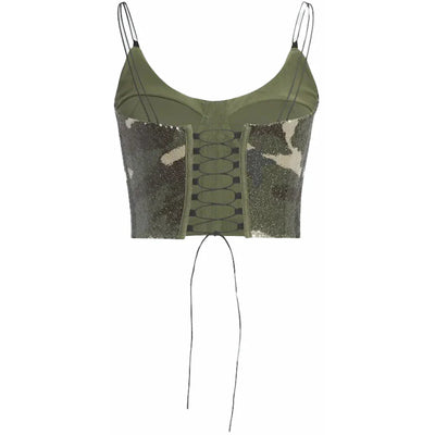 adidas Ivy Park Sequin Tank Top AOP Camo