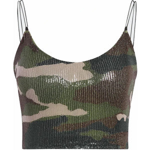 adidas Ivy Park Sequin Tank Top AOP Camo