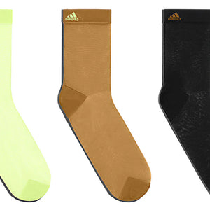 adidas Ivy Park Sheer Socks 3-Pack Hi Res Yellow/Mesa/Black