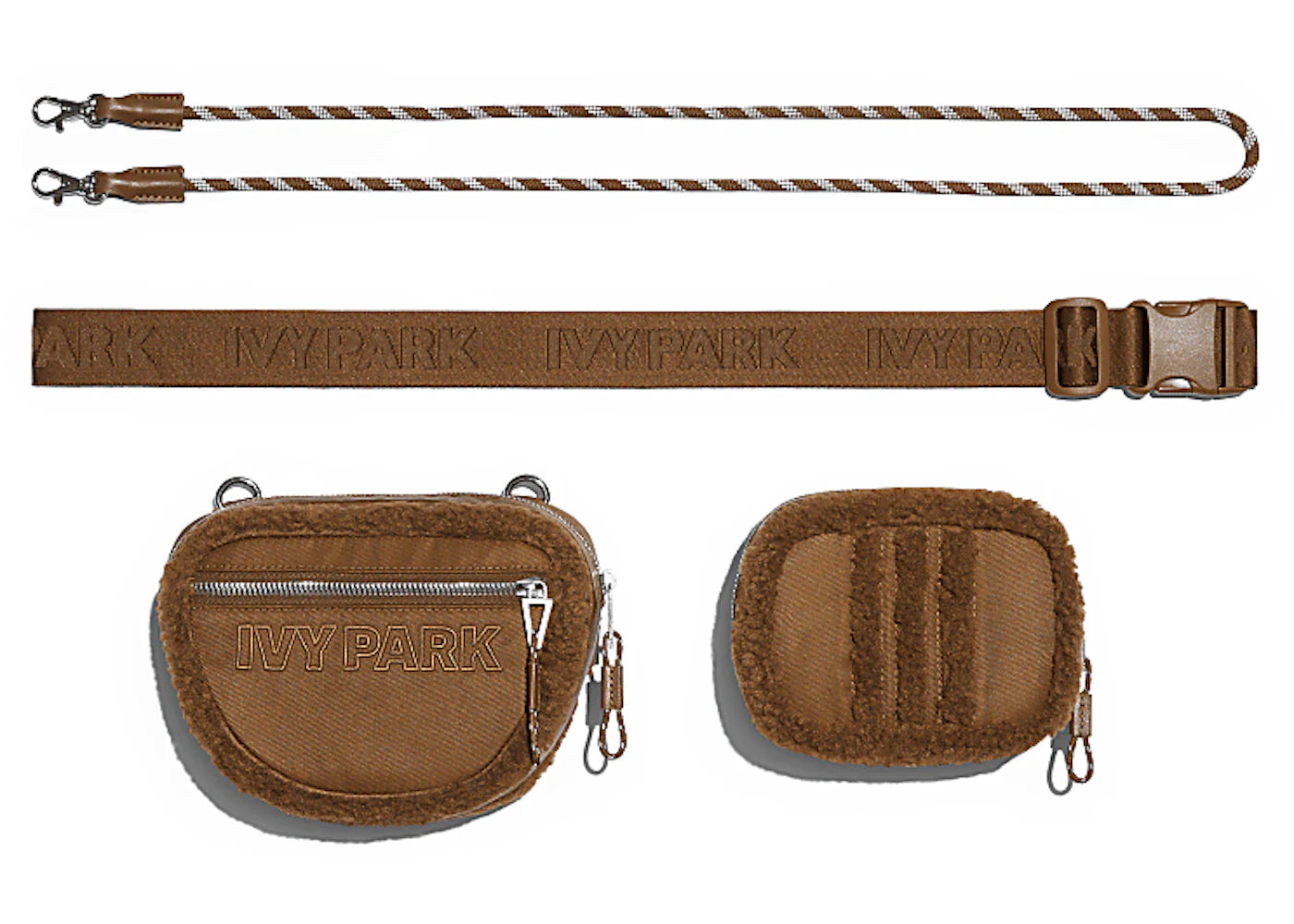 adidas Ivy Park Sherpa Belt Bag Wild Brown