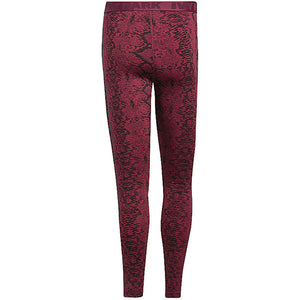 adidas Ivy Park Snakeskin Allover Print Baselayer Tights (Mens) Cherry Wood/Black