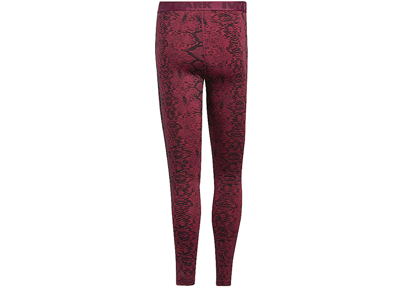 adidas Ivy Park Snakeskin Allover Print Baselayer Tights (Mens) Cherry Wood/Black