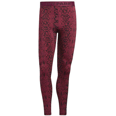 adidas Ivy Park Snakeskin Allover Print Baselayer Tights (Mens) Cherry Wood/Black