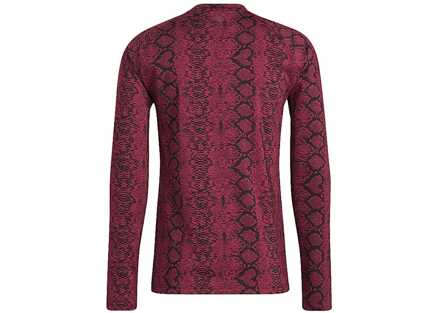 adidas Ivy Park Snakeskin Allover Print Baselayer Top (Mens) Cherry Wood/Black