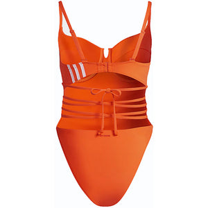 adidas Ivy Park Spaghetti Strap One Piece Swimsuit (Plus Size) Solar Orange