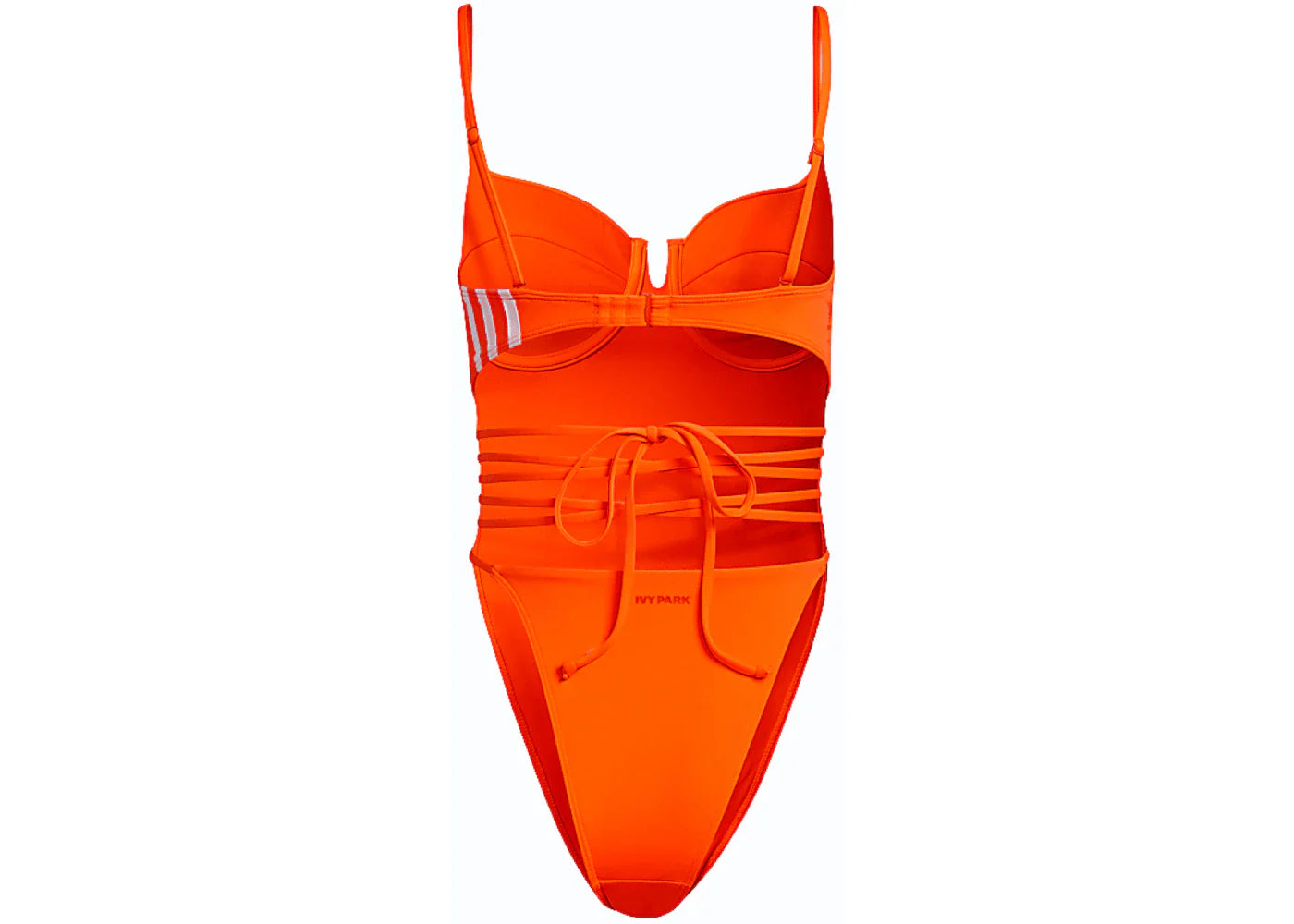 adidas Ivy Park Spaghetti Strap One Piece Swimsuit Solar Orange