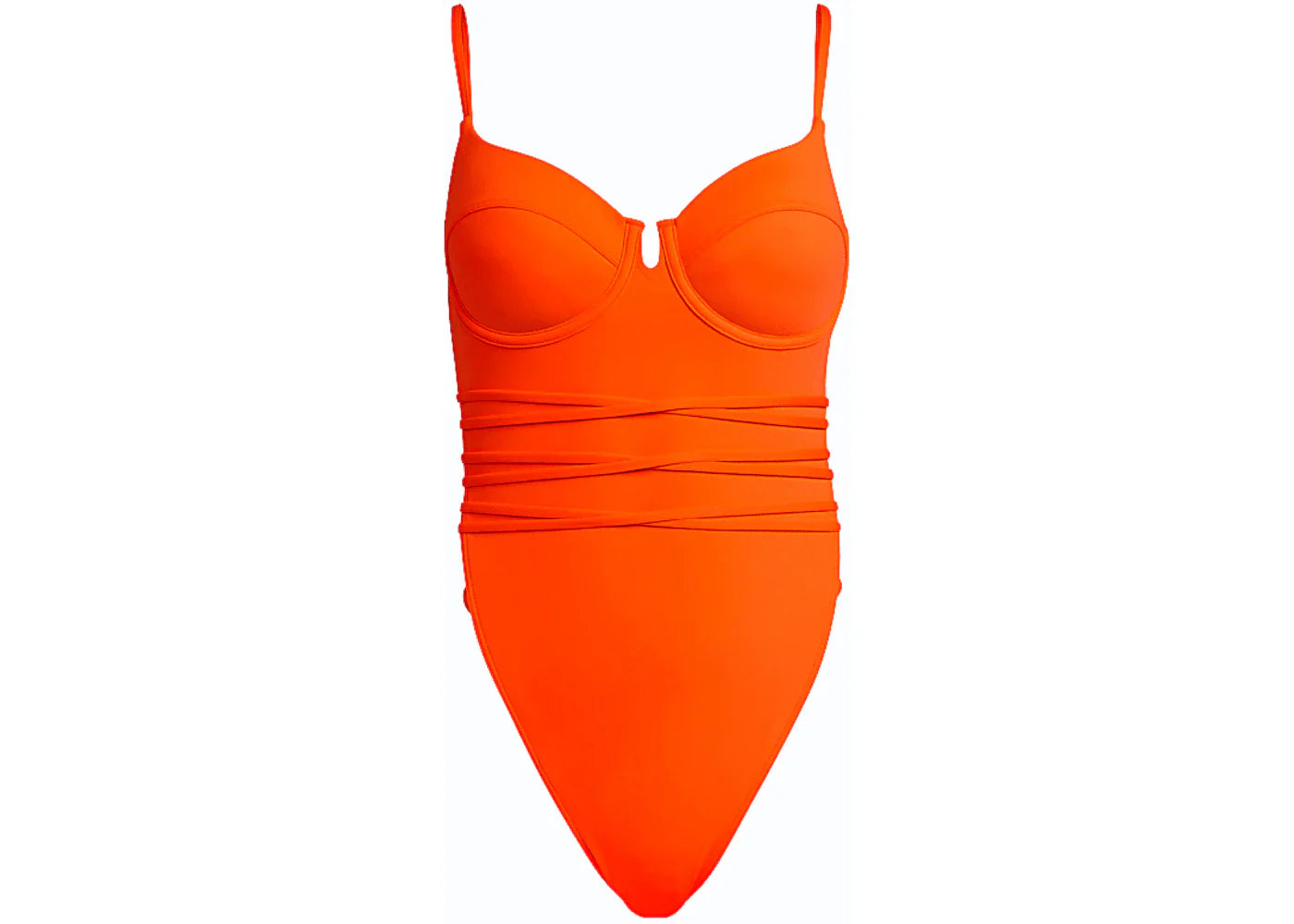 adidas Ivy Park Spaghetti Strap One Piece Swimsuit Solar Orange