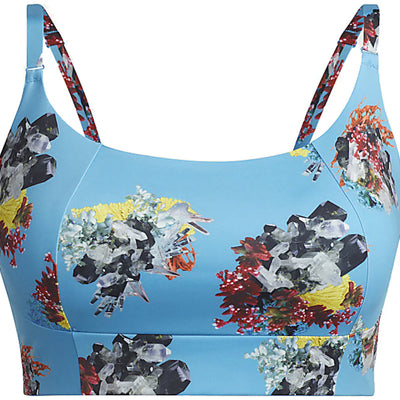 adidas Ivy Park Strap Bra (Plus Size) Crystal AOP/Shock Cyan
