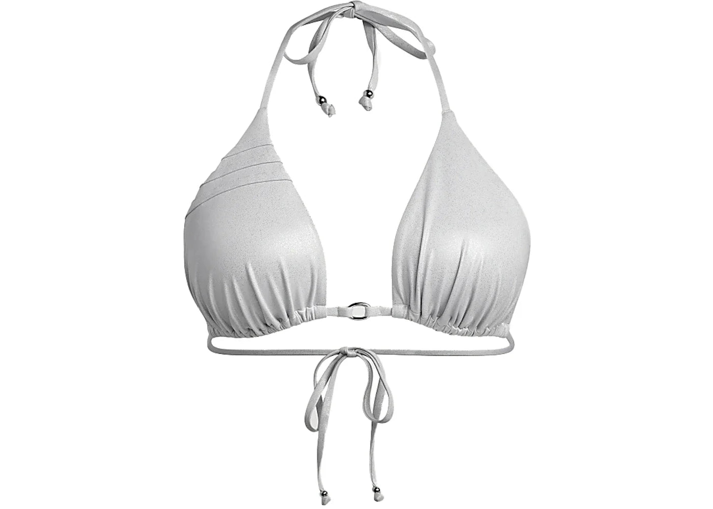 adidas Ivy Park Swim Bikini Top (Plus Size) Light Solid Grey/Silver Metallic