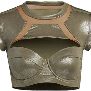 adidas Ivy Park Swim Top Medium Dark Khaki