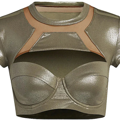 adidas Ivy Park Swim Top Medium Dark Khaki