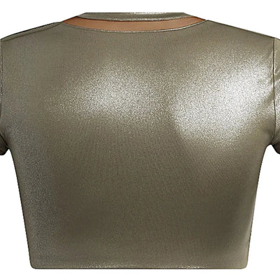 adidas Ivy Park Swim Top (Plus Size) Medium Dark Khaki