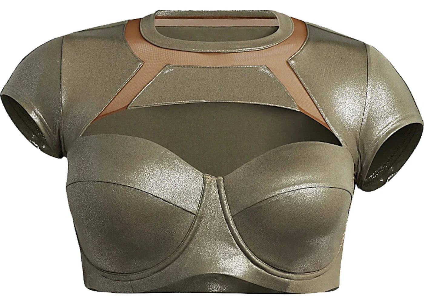 adidas Ivy Park Swim Top (Plus Size) Medium Dark Khaki