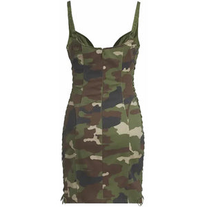 adidas Ivy Park Twill Mini Dress AOP Camo