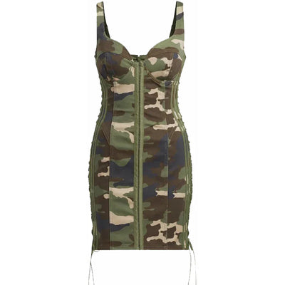 adidas Ivy Park Twill Mini Dress AOP Camo