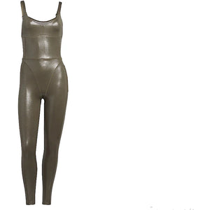 adidas Ivy Park V-Neck Catsuit Medium Dark Khaki