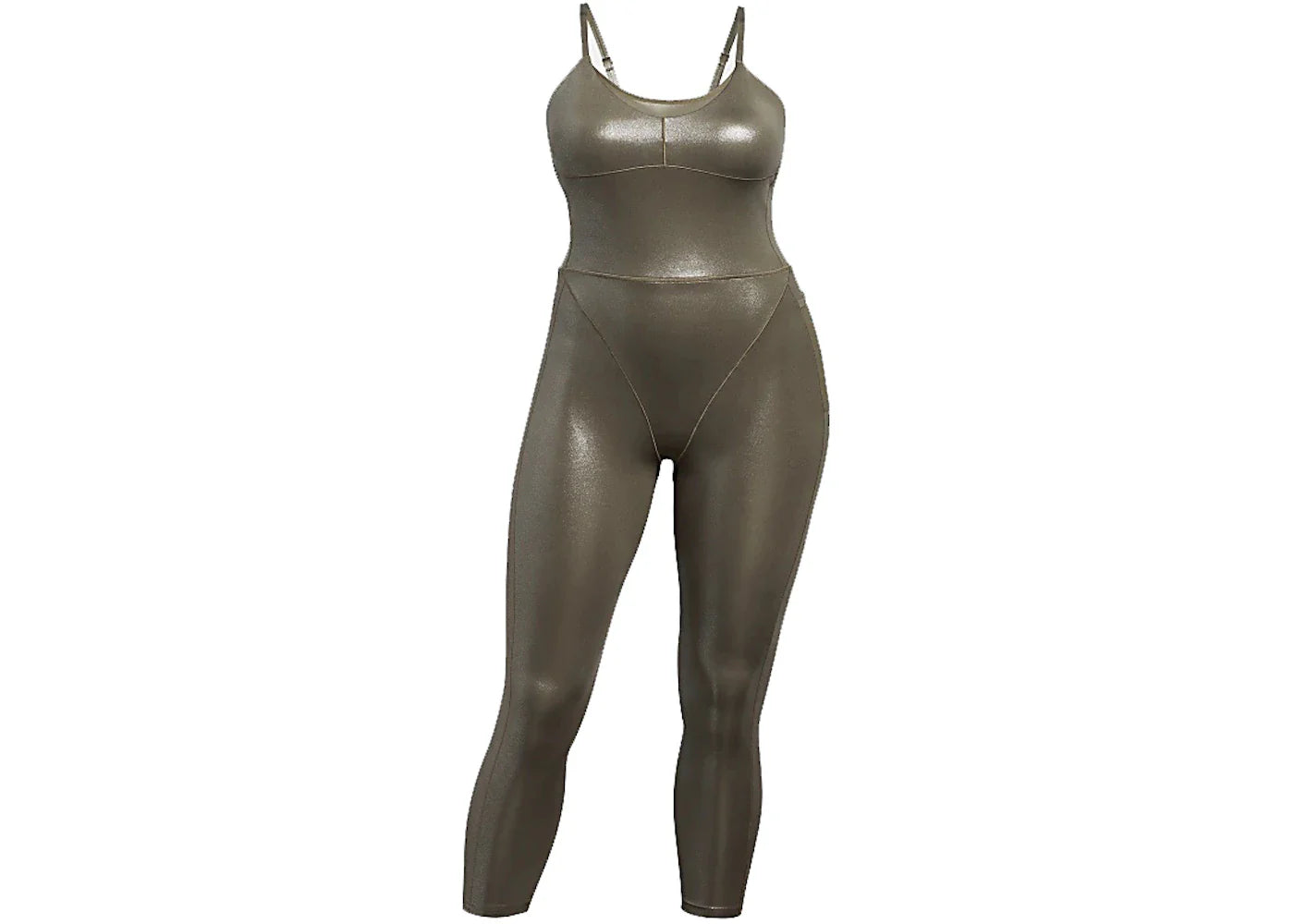 adidas Ivy Park V-Neck Catsuit (Plus Size) Medium Dark Khaki