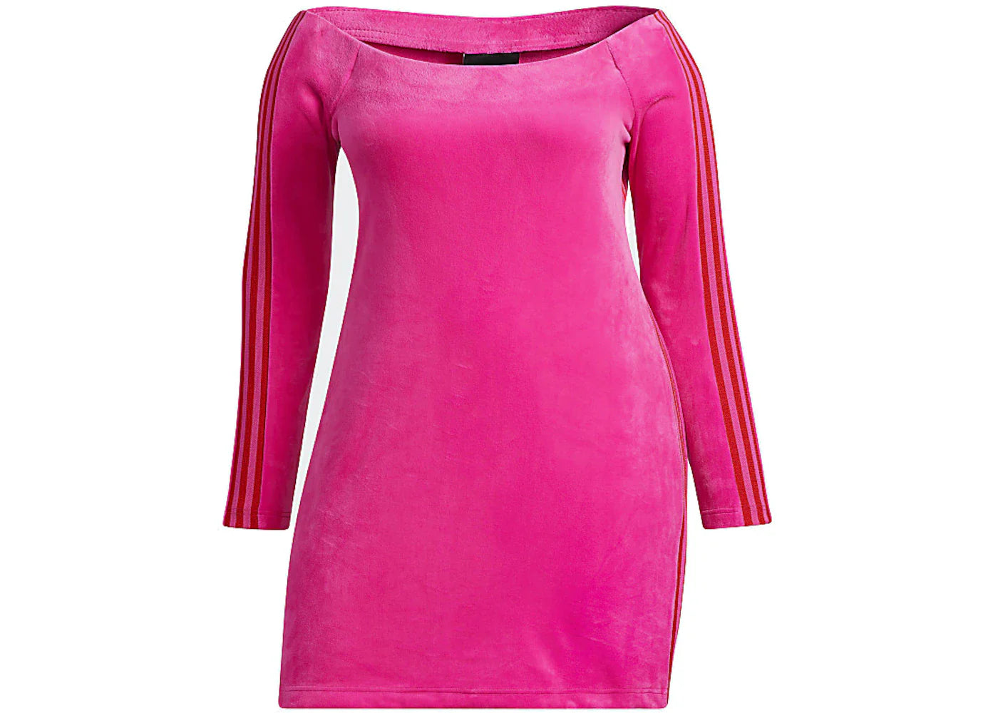 adidas Ivy Park Velour Dress (Plus Size) Shock Pink