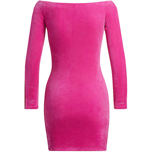 adidas Ivy Park Velour Dress Shock Pink