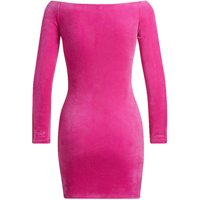 adidas Ivy Park Velour Dress Shock Pink