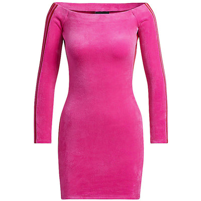 adidas Ivy Park Velour Dress Shock Pink