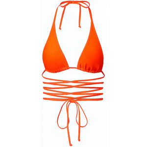adidas Ivy Park Wrap Bikini Top Solar Orange