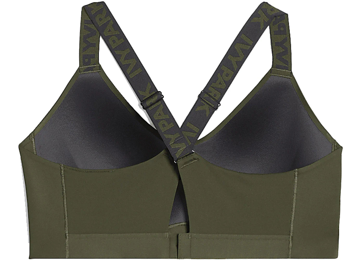 adidas Ivy Park x Peloton BR Tape Bra (Plus Size) Focus Olive/Black/Shock Lime