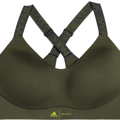 adidas Ivy Park x Peloton BR Tape Bra (Plus Size) Focus Olive/Black/Shock Lime