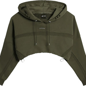adidas Ivy Park x Peloton Cropped Hoodie Focus Olive