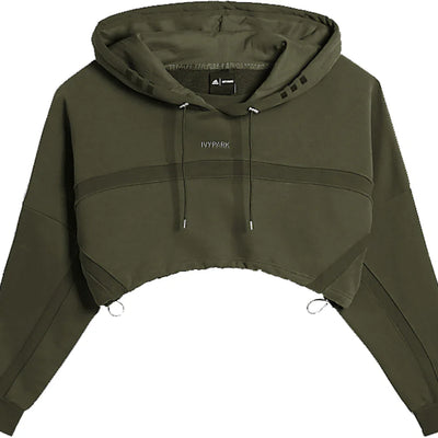 adidas Ivy Park x Peloton Cropped Hoodie Focus Olive