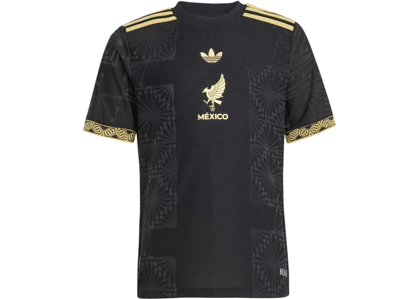 adidas Kids Mexico 25 Gold Jersey Black