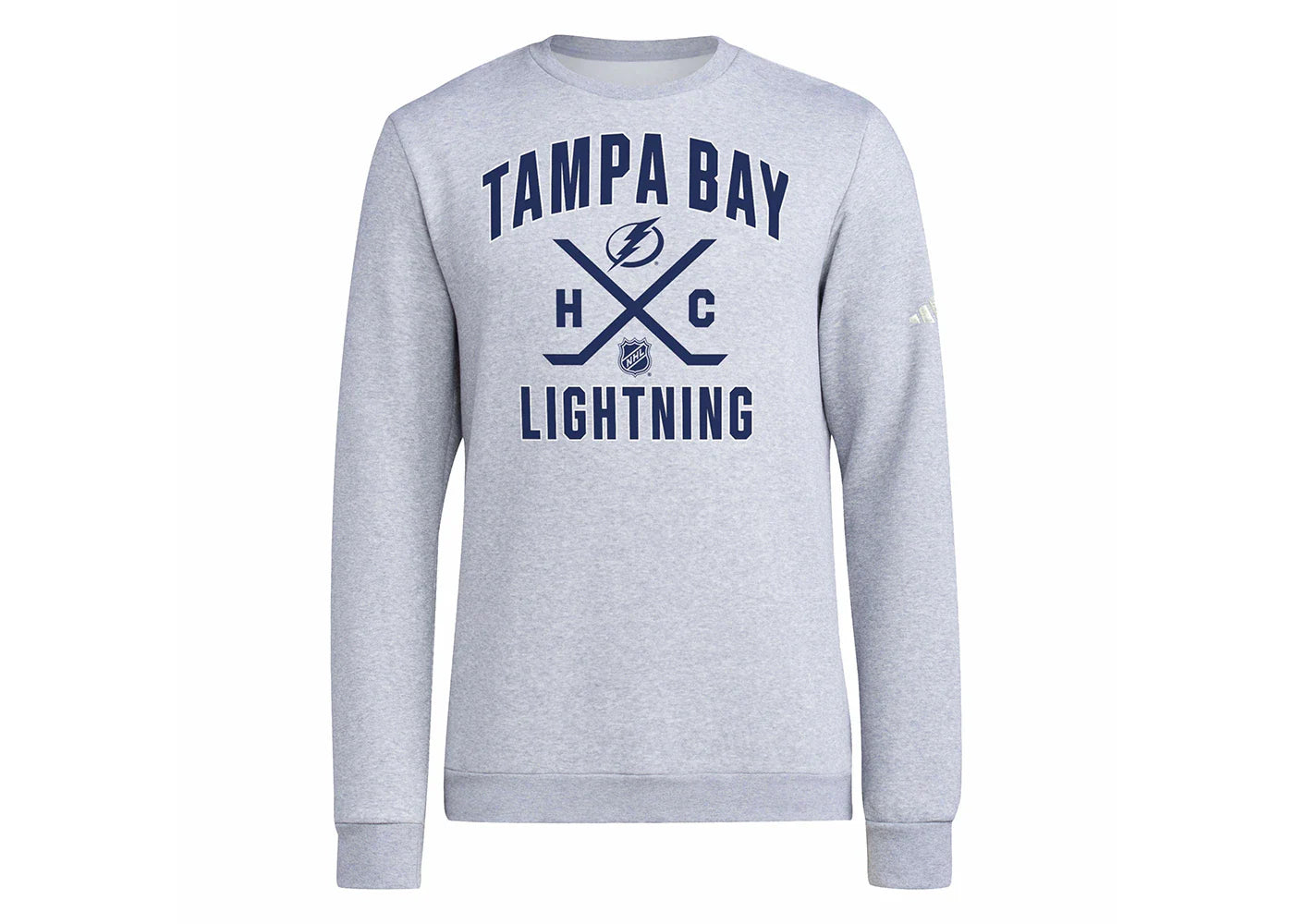 adidas Lightning Ice Hockey Long Sleeve Sweatshirt Medium Grey Heather/White