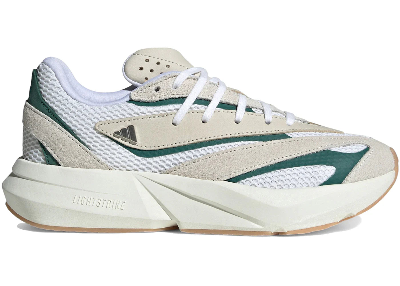 adidas Lightstride Off White Silver Metallic Collegiate Green (Women's)