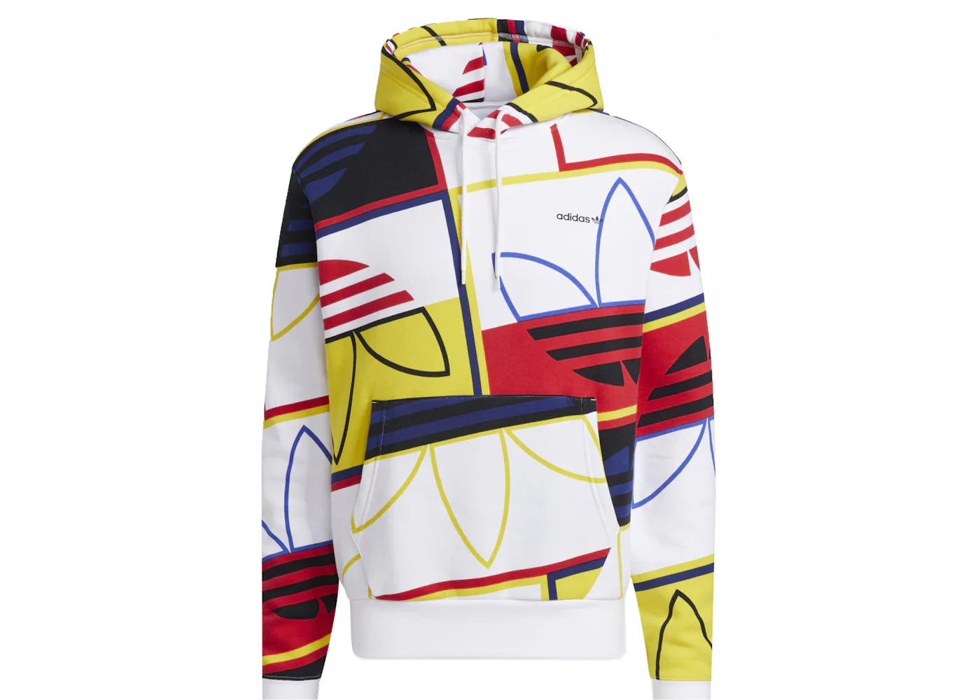 adidas Logo Play Pullover Hoodie White