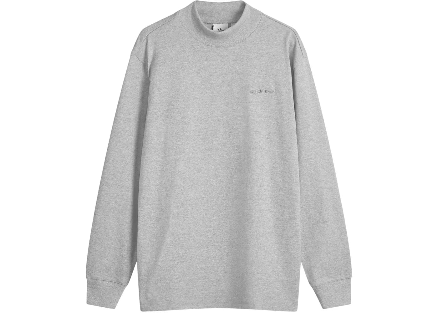 adidas Long Sleeve Mock Neck Medium Grey Heather