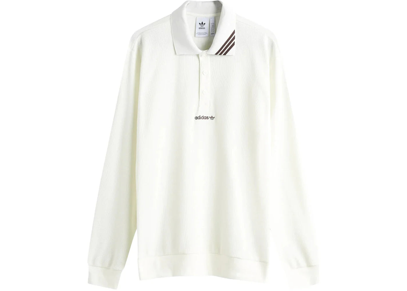 adidas Long Sleeve Polo Off White