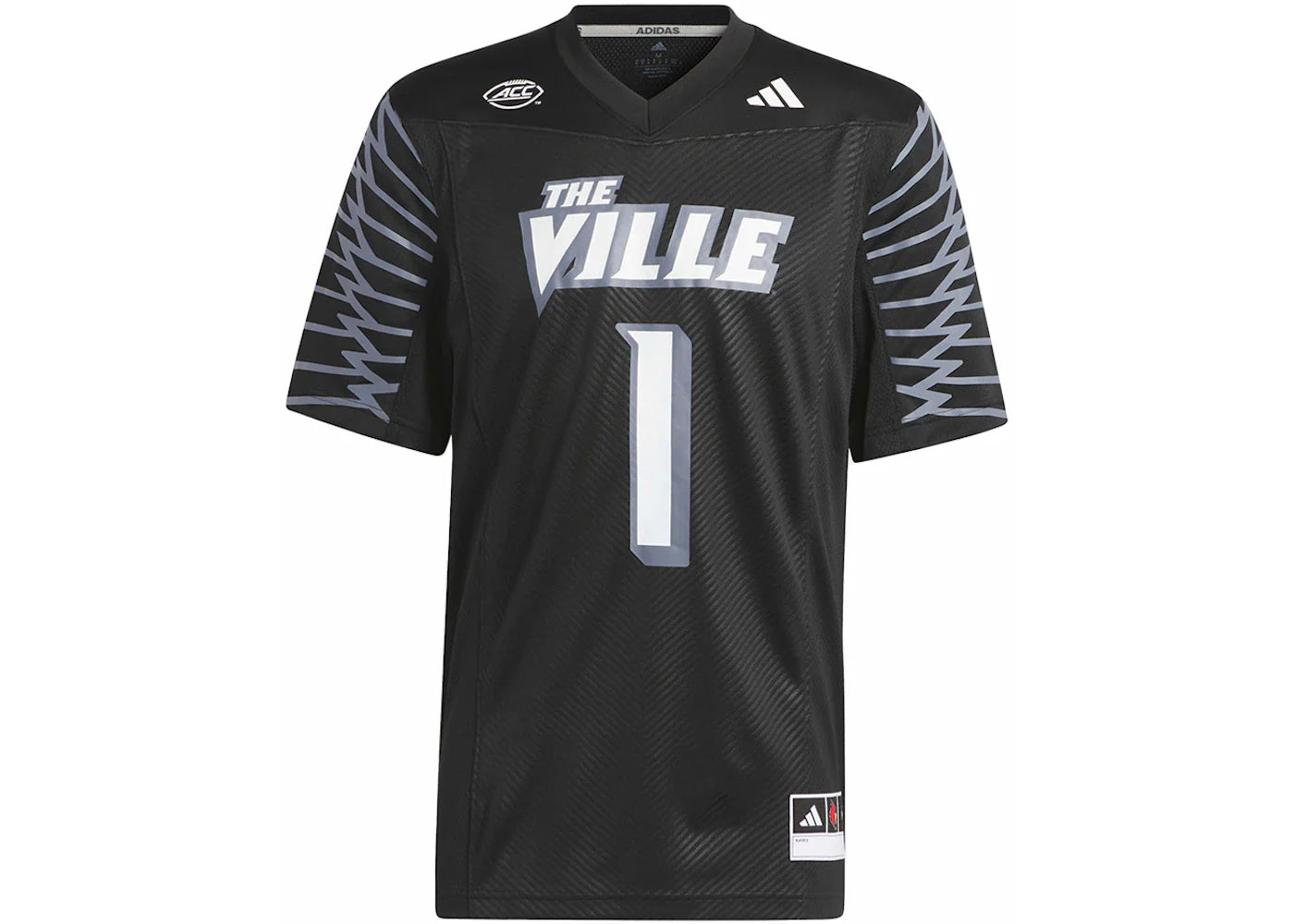adidas Louisville Football Off-Field Ghost Jersey Black