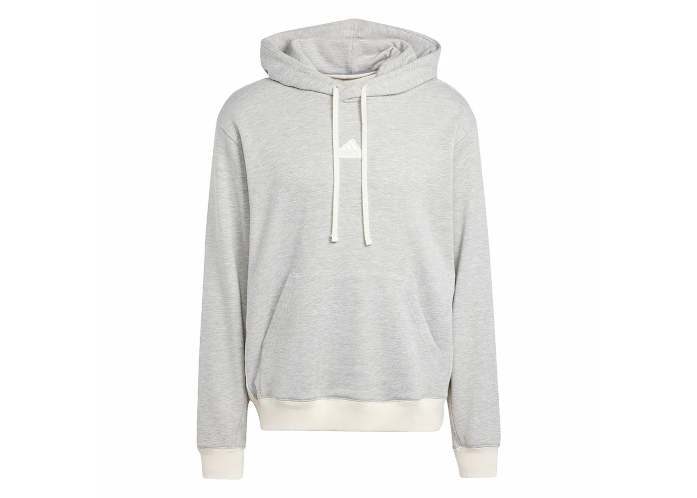 adidas Lounge French Terry Colored Melange Hoodie Grey Two Mel