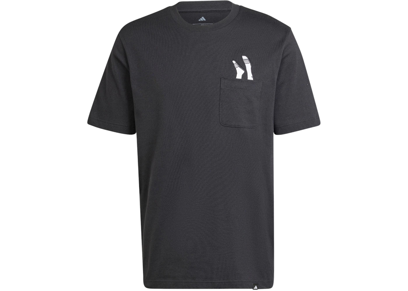 adidas Lounge Slides Graphic Pocket T-Shirt Black