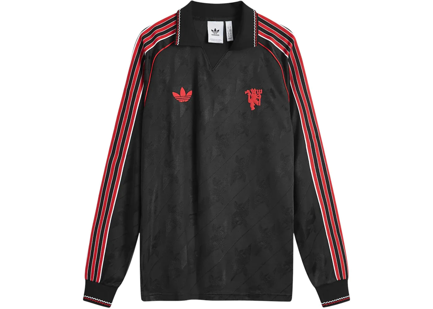 adidas MUFC Long Sleeve Jersey Black