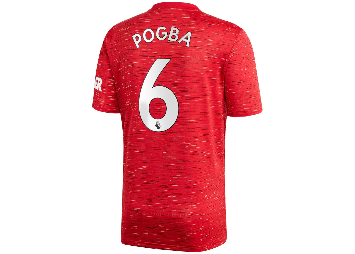 adidas Manchester United Home Shirt 2020-21 with Pogba 6 printing Jersey Red
