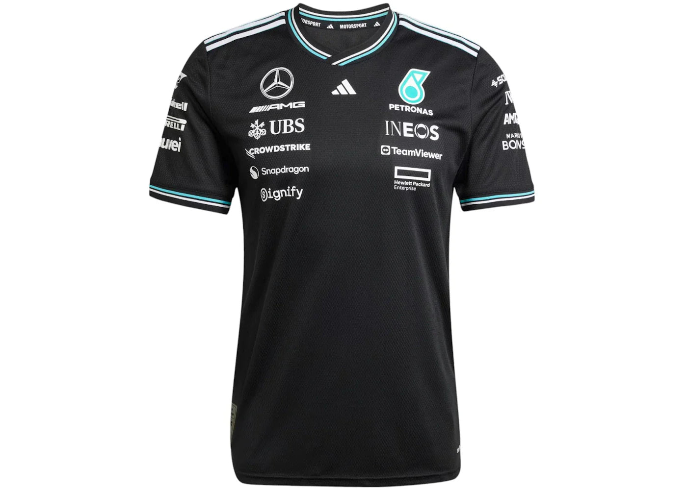 adidas Mercedes AMG Petronas Formula One Team Driver Authentic Jersey Black/White