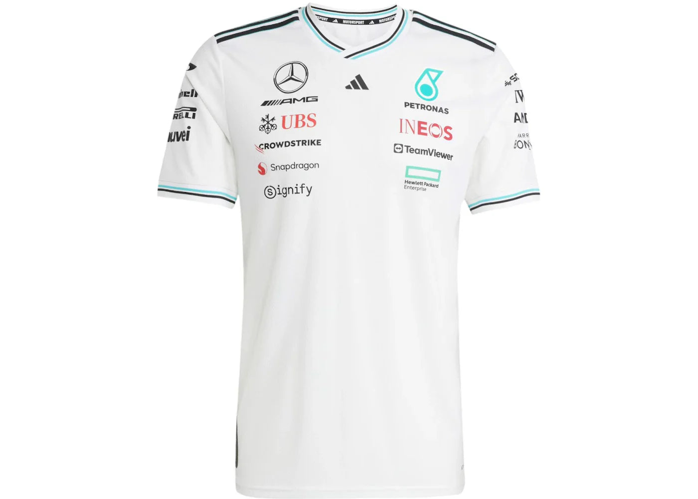 adidas Mercedes AMG Petronas Formula One Team Driver Authentic Jersey White/Black