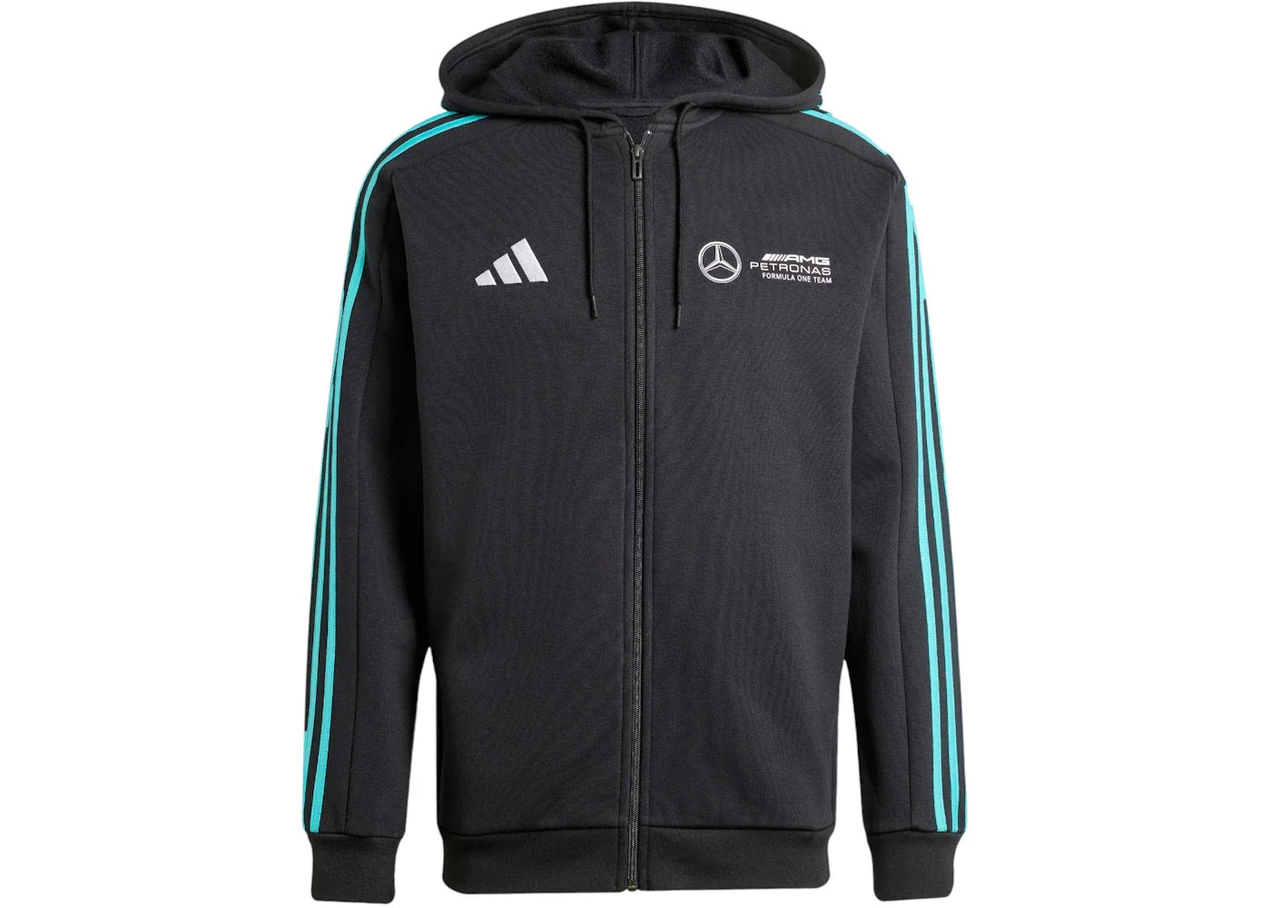 adidas Mercedes Amg Petronas Formula Team Dna Full Zip Hoodie Black/White