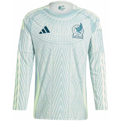 adidas Mexico 24 Long Sleeve Away Jersey Linen Green