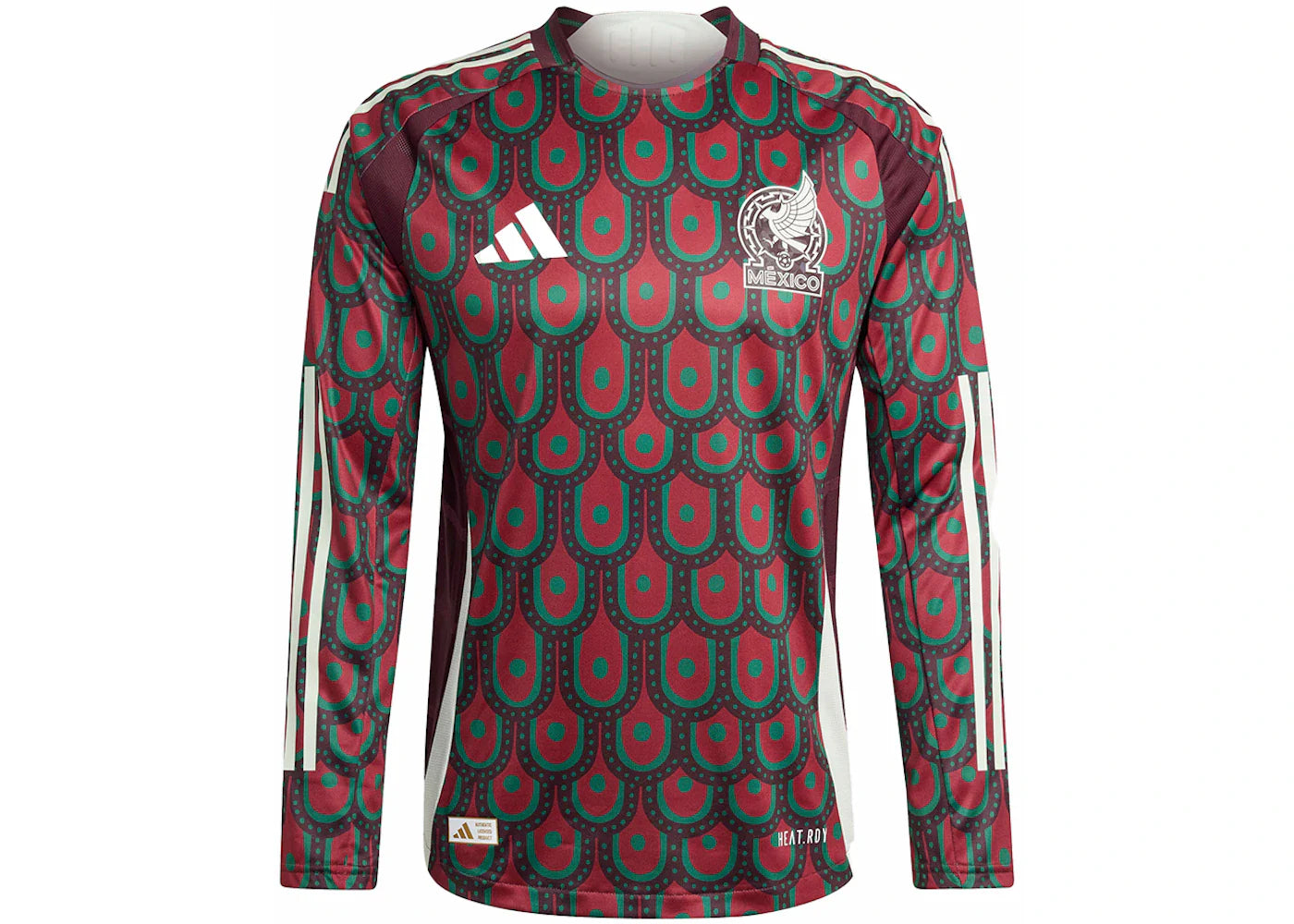 adidas Mexico 24 Long Sleeve Home Authentic Jersey Multicolor