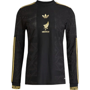 adidas Mexico Gold Long Sleeve Jersey Black