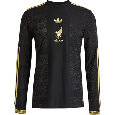 adidas Mexico Gold Long Sleeve Jersey Black